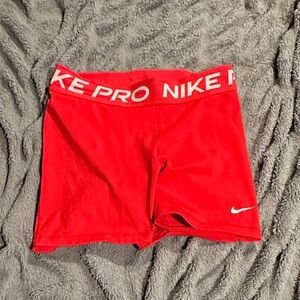 Nike Bright Red Athletic Shorts
